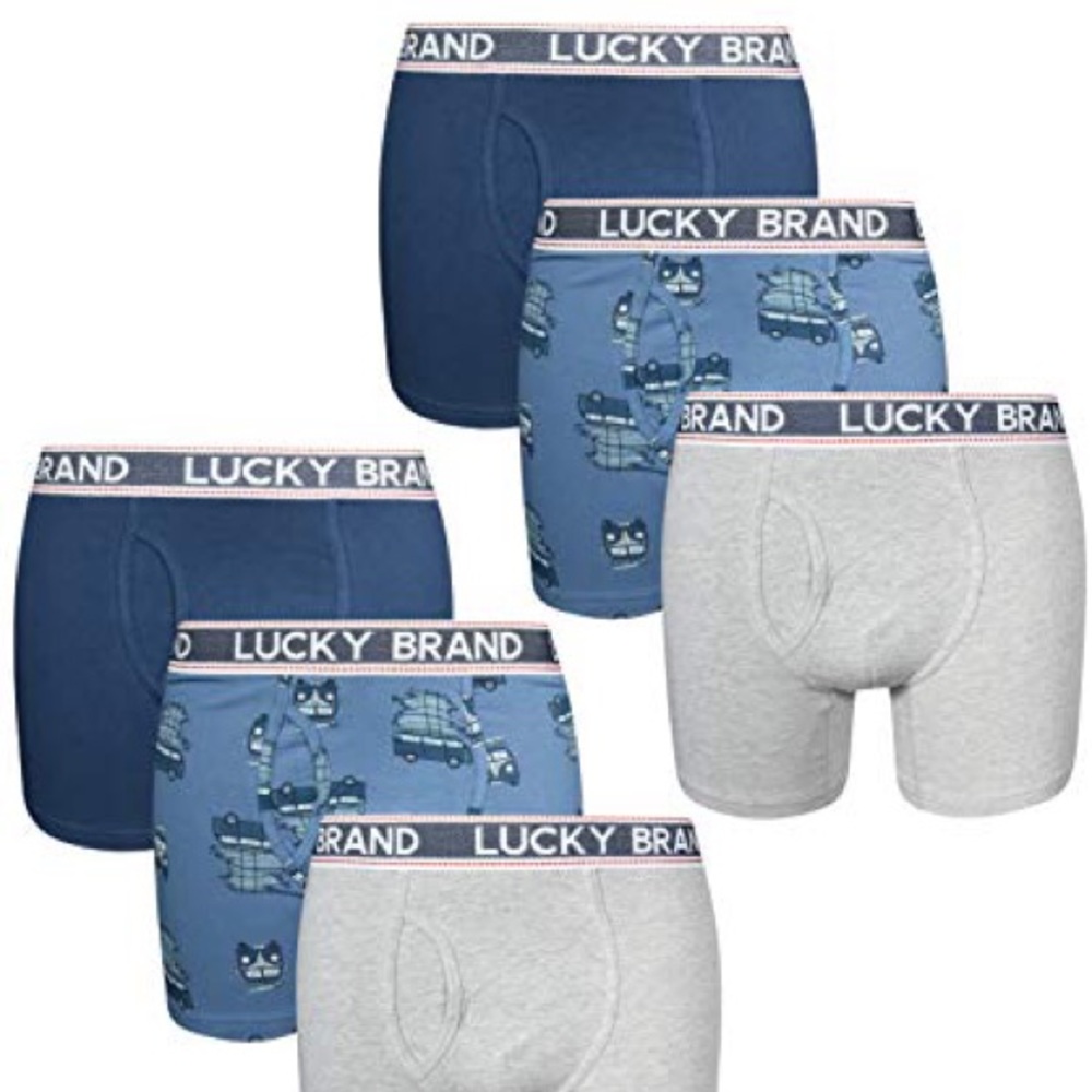 NEW MEN Lucky Brand 3 Pack Boxer Briefs